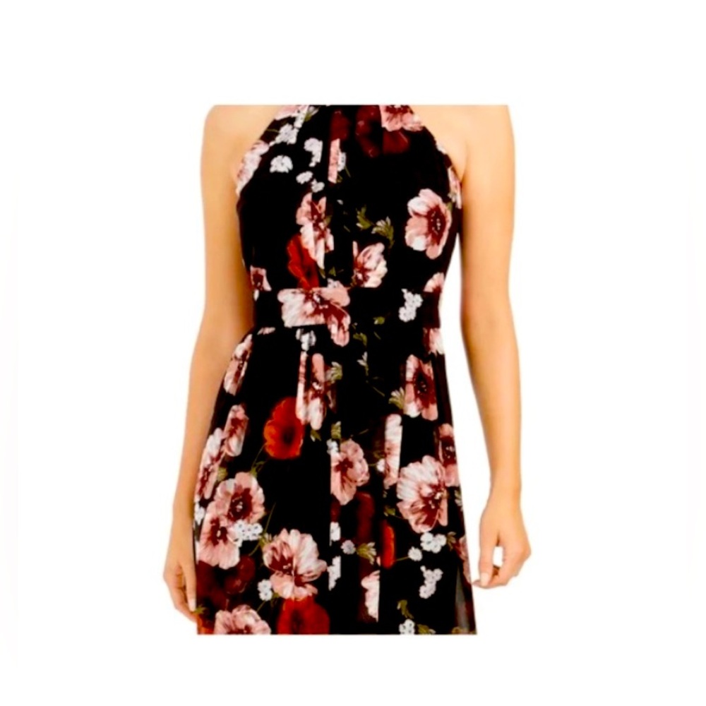 INC International Concepts - Halter-Top Dark Floral Lightweight Maxi Dress - 18 - Picture 4 of 11
